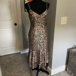 Adrianna Papell sequin midi dress